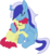 Size: 568x621 | Tagged: safe, artist:weoweno, apple bloom, minuette, earth pony, pony, unicorn, g4, duo, duo female, female, filly, foal, hug, mare, simple background, transparent background