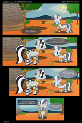 Size: 1600x2400 | Tagged: safe, artist:diegotan, zecora, zebra, g4, africa, comic, cute, desert, father and child, father and daughter, female, filly, filly zecora, foal, hut, male, savanna, zecorable