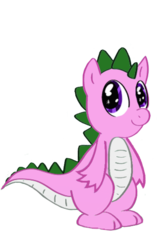 Size: 400x616 | Tagged: safe, spike (g1), dragon, g1, g4, ears, firefly says, g1 to g4, generation leap, simple background, transparent background