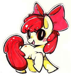 Size: 1280x1367 | Tagged: safe, artist:mi-eau, apple bloom, earth pony, pony, g4, female, solo