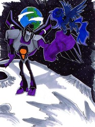 Size: 800x1067 | Tagged: safe, princess luna, g4, skywarp, transformers