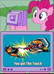 Size: 569x779 | Tagged: safe, pinkie pie, earth pony, pony, g4, elita-1, exploitable meme, kremzeek, matrix of leadership, meme, optimus prime, parody, rodimus prime, the touch, transformers, tv meme