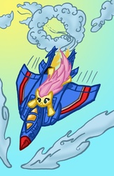 Size: 650x1000 | Tagged: safe, fluttershy, g4, thundercracker, transformers