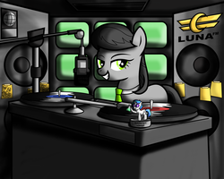 Size: 2819x2253 | Tagged: safe, artist:turbo740, dj pon-3, octavia melody, vinyl scratch, g4, doll, high res, microphone, turntable