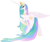 Size: 4885x4061 | Tagged: safe, artist:emeralddarkness, princess celestia, pony, g4, absurd resolution, looking back, raised hoof, simple background, transparent background, vector, wet mane