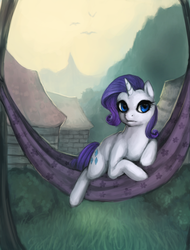 Size: 800x1054 | Tagged: safe, artist:elkaart, rarity, pony, unicorn, g4, female, mare, prone, solo