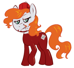 Size: 900x824 | Tagged: safe, artist:lowkey, oc, oc only, food pony, original species, hot sauce, tabasco pony