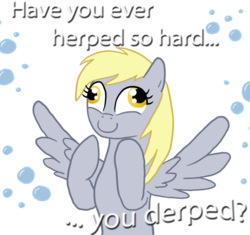 Size: 702x661 | Tagged: safe, artist:paper-pony, derpy hooves, pegasus, pony, g4, bubble, female, mare, solo