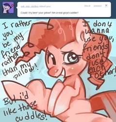 Size: 669x700 | Tagged: dead source, safe, artist:dhui, pinkie pie, ask tired pie, g4