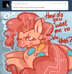 Size: 685x700 | Tagged: dead source, safe, artist:dhui, pinkie pie, ask tired pie, g4