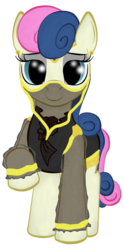 Size: 500x1000 | Tagged: safe, artist:virenth, bon bon, sweetie drops, earth pony, pony, g4, clothes, dress, ear piercing, earring, female, jewelry, lidded eyes, looking at you, mare, piercing, see-through, simple background, smiling, transparent background, veil