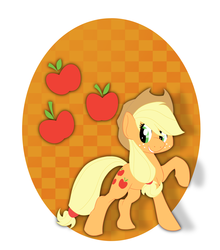 Size: 2381x2710 | Tagged: safe, artist:batlover800, applejack, earth pony, pony, g4, cutie mark, female, high res, mare, raised hoof, solo