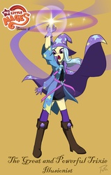 Size: 972x1533 | Tagged: safe, artist:didj, trixie, human, my little mages, g4, humanized, illusionist