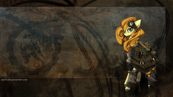 Size: 1920x1080 | Tagged: safe, artist:nastylady, carrot top, golden harvest, pony, g4, clothes, female, solo, steampunk, wallpaper