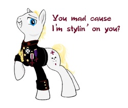 Size: 957x813 | Tagged: safe, artist:mtuziak, pony, anders behring breivik, breivik pony, clothes, male, ponified, solo, stallion