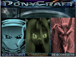 Size: 1530x1152 | Tagged: safe, discord, queen chrysalis, changeling, changeling queen, draconequus, g4, female, starcraft