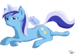 Size: 799x576 | Tagged: artist needed, safe, minuette, pony, unicorn, g4, female, levitation, looking at you, magic, mare, simple background, solo, telekinesis, toothpaste, transparent background