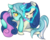 Size: 960x768 | Tagged: safe, artist:ambunny, bon bon, lyra heartstrings, sweetie drops, earth pony, pony, unicorn, g4, blushing, eyes closed, female, heart, lesbian, magic, ship:lyrabon, shipping, simple background, transparent background