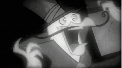 Size: 690x388 | Tagged: safe, screencap, gustave le grande, griffon, g4, mmmystery on the friendship express, animated, black and white, gif, grayscale, male, monochrome, not porn, out of context, solo