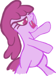 Size: 500x676 | Tagged: safe, artist:madame berry punch, berry punch, berryshine, pony, vampire, vampony, g4, bipedal, fangs, female, open mouth, sharp teeth, simple background, solo, teeth, transparent background