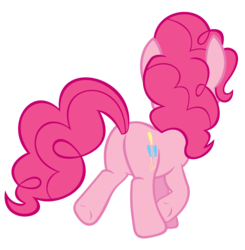 Size: 3000x3063 | Tagged: safe, artist:sidorovich, pinkie pie, earth pony, pony, g4, balloonbutt, butt, female, high res, mare, plot, simple background, solo, transparent background, vector