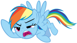 Size: 5386x3000 | Tagged: safe, artist:sidorovich, rainbow dash, pegasus, pony, g4, female, mare, open mouth, simple background, solo, transparent background, vector