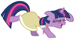 Size: 3000x1598 | Tagged: safe, artist:sidorovich, twilight sparkle, pony, unicorn, g4, sweet and elite, birthday dress, clothes, dancing, do the sparkle, dress, female, mare, simple background, solo, transparent background, unicorn twilight, vector