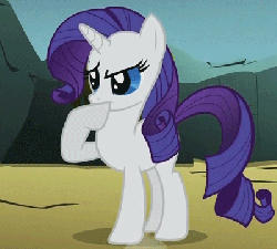 Size: 400x360 | Tagged: safe, screencap, rarity, pony, unicorn, dragonshy, g4, season 1, animated, cropped, female, gif, mare, mouth on side of face, reaction image, solo