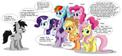 Size: 1600x745 | Tagged: safe, applejack, fluttershy, pinkie pie, rainbow dash, rarity, twilight sparkle, oc, g4