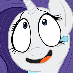 Size: 945x945 | Tagged: safe, artist:megasweet, rarity, pony, unicorn, g4, female, mare, open mouth, solo, teary eyes