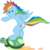 Size: 7985x8003 | Tagged: safe, artist:joey darkmeat, artist:rainbowplasma, rainbow dash, tank, pegasus, pony, tortoise, g4, absurd resolution, blank flank, female, fixed, mare, simple background, solo, transparent background