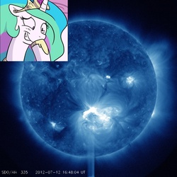 Size: 1024x1024 | Tagged: safe, princess celestia, g4, meta, solar flare (phenomenon), sun, trollestia