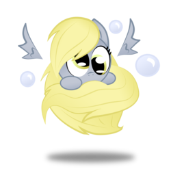 Size: 3508x3508 | Tagged: safe, artist:zackira, part of a set, derpy hooves, pegasus, pony, g4, bubble, cute, female, high res, mare, solo, sphere ponies