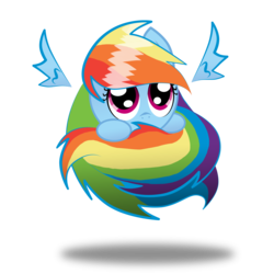 Size: 3508x3508 | Tagged: safe, artist:zackira, rainbow dash, pegasus, pony, g4, cute, dashabetes, female, high res, mare, simple background, solo, sphere ponies, transparent background