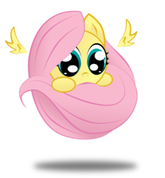 Size: 3074x3309 | Tagged: safe, artist:zackira, part of a set, fluttershy, pegasus, pony, g4, ball, cute, female, flying, high res, mare, shyabetes, simple background, solo, sphere ponies, transparent background