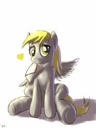 Size: 800x1066 | Tagged: dead source, safe, artist:swaetshrit, derpy hooves, pegasus, pony, g4, female, mail, mare, solo