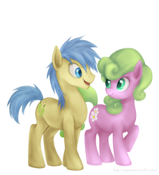 Size: 1166x1280 | Tagged: safe, artist:mn27, daisy, flower wishes, goldengrape, sir colton vines iii, earth pony, pony, g4, daisygrape, female, male, mare, shipping, stallion, straight