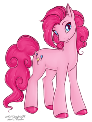 Size: 2266x3006 | Tagged: safe, artist:sandriatc, pinkie pie, earth pony, pony, g4, female, high res, looking at you, mare, simple background, solo, transparent background