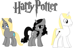 Size: 5572x3663 | Tagged: safe, artist:asdflove, pony, unicorn, g4, bellatrix lestrange, female, harry potter (series), lucius malfoy, male, mare, narcissa malfoy, simple background, stallion, transparent background, vector