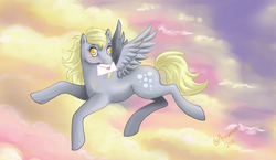 Size: 1500x867 | Tagged: safe, artist:amenoo, derpy hooves, pegasus, pony, g4, female, mare, solo