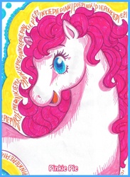 Size: 1674x2286 | Tagged: safe, artist:amenoo, pinkie pie, earth pony, pony, g4, female, solo, traditional art