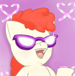 Size: 274x279 | Tagged: artist needed, safe, twist, earth pony, pony, g4, female, filly, glasses, solo