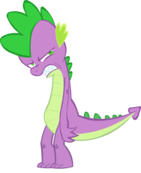 Size: 659x812 | Tagged: safe, artist:mechathefox, spike, dragon, g4, secret of my excess, angry, male, simple background, solo, transparent background