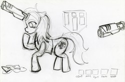 Size: 3495x2294 | Tagged: safe, artist:aceofscarabs, high res, iji, ponified, traditional art, wip