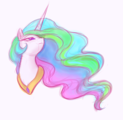 Size: 646x628 | Tagged: source needed, safe, artist:mn27, princess celestia, pony, g4, bust, female, mane, portrait, profile, solo