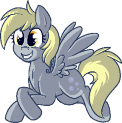 Size: 325x329 | Tagged: safe, artist:lulubell, derpy hooves, pegasus, pony, g4, female, mare, simple background, solo, transparent background