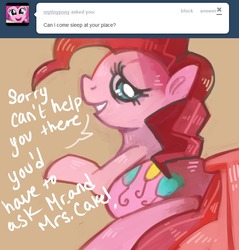 Size: 670x700 | Tagged: dead source, safe, artist:dhui, pinkie pie, ask tired pie, g4, tumblr