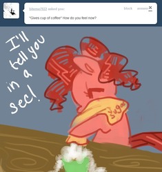 Size: 659x700 | Tagged: dead source, safe, artist:dhui, pinkie pie, ask tired pie, g4, tumblr
