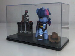 Size: 800x600 | Tagged: safe, artist:azurevine, twilight sparkle, pony, g4, brushable, customized toy, irl, photo, sniper, sniper (tf2), team fortress 2, toy