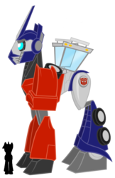 Size: 720x1111 | Tagged: safe, artist:la-oscura-principe, optimus prime, ponified, simple background, transformers, transformers prime, transparent background